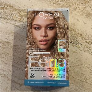 NEW 🆕 L'Oreal Paris Feria Shimmering Hair Color - 100 Very Light Natural Blonde